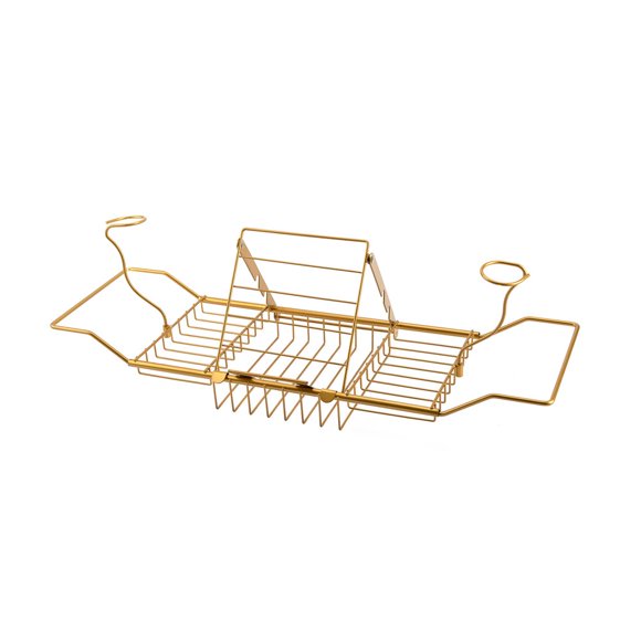 Telescopic Drain Quickly Bathtub Tray Carbon Steel Electroplating Layer Bath Caddy Tray Bathroom Accessories
