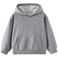 thumbnail image 5 of idosla Girl Boy Oversized Hoodies Fleece Pullover Sweatshirts Kids Fashion Casual Outfits Fall Winter Clothes (Grey, 5-6 Years), 5 of 9