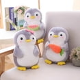 thumbnail image 2 of 25/45cm nuevo pingüino de peluche Animal que sostiene comida pingüinos rellenos familia pequeño peluche peludo para regalo de niños, 2 of 5