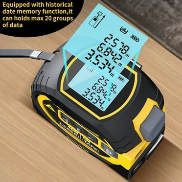 G · PEH 3 in 1 Digital Laser measure 40m/131Ft Autolock Measuring Tape Top LCD Display
