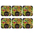 thumbnail image 2 of Disketp Black Head Woman With Mushroom Hair Funny Coasters,6 Pcs Leather Coasters With Holder, Perfect Housewarming Hostess Gifts,Protect Furniture From Water Marks Scratch And Damage, 2 of 9
