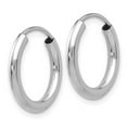 thumbnail image 2 of 14K White Gold Earring Endless Women'S 12 mm Polished 2Mm Hoop Earrings, 2 of 3