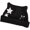 Black, variant on Women's Cute Cat Ear Knitted Hat Y2K Kawaii Spicy Girl Beanie Vintage Warm Crochet Star Print Knitted Hat