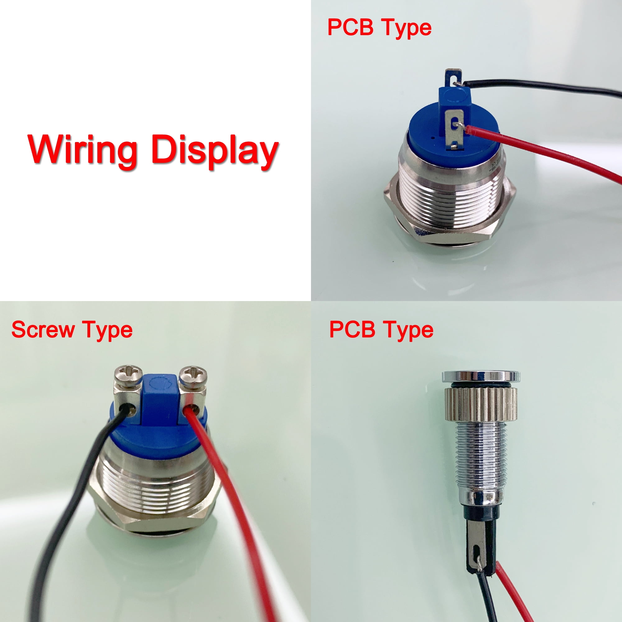 Unique Bargains Blue LED Indicator Light with Screw Type Installation
