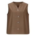 thumbnail image 5 of Craaazy Womens Comfortable Solid Color Henley Neck Tunic Top for Casual Leisure Gift, 5 of 5