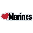 thumbnail image 1 of Car/Refrigerator Word Magnet - Love Marines (Heart) - Support Our Military!, 1 of 1