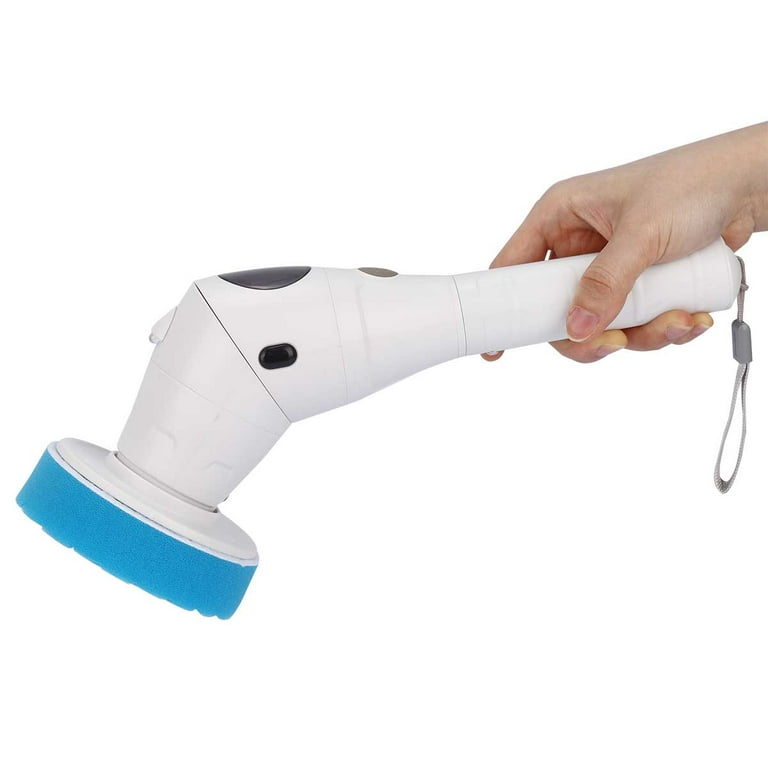 Electric Spin Scrubber, IPX7 Waterproof Cordless Cleaning Brush with 3  Brush Heads, Adjustable Extension Handle- HM708