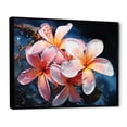 thumbnail image 2 of Designart "Paradise of Plumeria Flowers III" Floral Floater Framed Wall Decor, 2 of 7