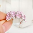 thumbnail image 2 of K-KED Women Delicate Jewelry Silver Stud Earrings Cubic Zirconia Wedding Party Gifts A Pair-#8, 2 of 6