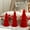 Red-RD-clearacne, variant on OEFNTAC Plastic Flocked Christmas Tree Mini Desktop Table Centerpiece Holiday Party Scene Decor Easy Setup Winter Family Kid Home Display Versatile Festive Arrangement