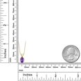 thumbnail image 6 of Gem Stone King 0.75 Ct Oval Purple Amethyst 18K Yellow Gold Plated Silver Pendant with Chain, 6 of 6