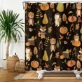 thumbnail image 5 of Tchckioa Shower Curtain,Autumn Harvest Thanksgiving Privacy Protection Hooks Bath Curtain for Bathroom Decor,47x72, 5 of 6