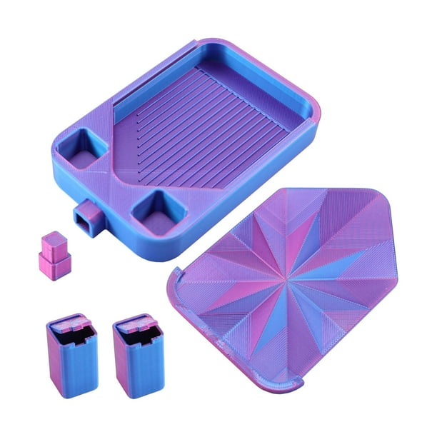 Bandeja para pintura de diamantes, bandeja para clasificar cuentas, versátil, resistente a arañazos, arte de diamantes de imitación azul púrpura