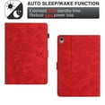 thumbnail image 5 of Case for iPad mini 6th Gen 8.3" 2021/iPad mini 7th Gen (A17 Pro) 2024 8.3", Embossed PU Leather Folio Stand Cover Drop Protective with Auto Wake/Sleep & Card Slots & Pen Holder - Red, 5 of 5