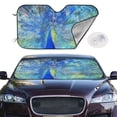 thumbnail image 2 of Uemuo Peacock Pattern Accordion Car Windshield Sun Shade, Foldable Reflective Sun Visor for Car, Reflector Windshield Sunshade-Medium, 2 of 7