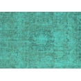 thumbnail image 1 of Ahgly Company Machine Washable Indoor Rectangle Oriental Turquoise Blue Industrial Area Rugs, 2' x 4', 1 of 4