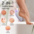 thumbnail image 4 of Lima para pies de doble cara, herramienta de pedicura para el cuidado de los pies, se puede utilizar con piel húmeda o seca, acero inoxidable, 2 uds., 4 of 5