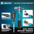 thumbnail image 3 of LIBRATON 37PCS 1/4" Drive Mini Socket & Ratchet Wrench Set with Bits, 4-13mm Shallow Sockets, Magnetic Driver Handle, Extension Bars & Univ, 3 of 9