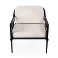 thumbnail image 3 of Home Square Iron Upholstered Outdoor Lounge Chair in Black - Set of 2, 3 of 8