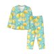 thumbnail image 1 of Balery Yellow Lemon Conjunto de Pijama con Estampado para Mujer, Conjunto de Dos Piezas con Manga Larga, Ropa de Dormir Suave con Bolsillos, Pijamas Cómodos-XX-Large, 1 of 7