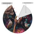 thumbnail image 2 of Yiaed Colorful Rose Bird Print Christmas Tree Skirt , Tree SkirtsTree Mat for Christmas Winter Holiday Indoor Decorations-30", 2 of 7