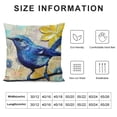 thumbnail image 5 of GOSMITH  Oil Painting Blue Robin Bird Throw Pillow Covers Yellow Background Lovely Animal with Chrysanthemum Pattern Decorative Cushion Case Cover, 5 of 5