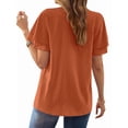 thumbnail image 5 of UVN V Neck Shirts for women Summer Lace Butterfly Sleeve Blouses Ladies Casual Flowy Crochet Tops, 5 of 9