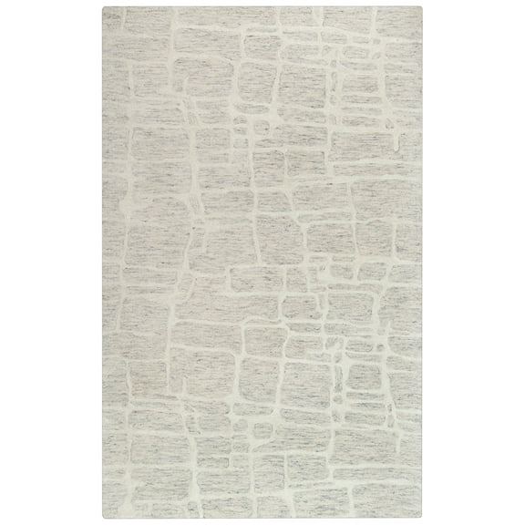 Rizzy Rugs Becker Area Rug BKR106 Neutral Blocks Boxes 5' x 8' Rectangle