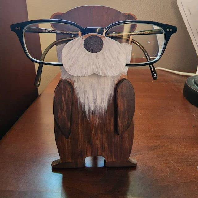 1pc Pet Glasses Stand; Wooden Eyeglass Holder Display Stand; Creative  Animal Glasses Holder For Desktop Accessory; Home Office Desk Decor