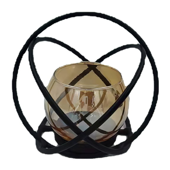Omeite Nordic retro iron candlestick ornaments (random style) 2pcs