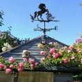 thumbnail image 4 of Iron Black Horse Weathervane Roof Mount Weather Vane Garden Ornament Black08, 4 of 6