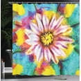 thumbnail image 4 of Ambesonne Flower Shower Curtain, Petal Floral Print Art, 69"Wx70"L, Turquoise and Pink, 4 of 5