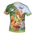 thumbnail image 2 of Winnie The Pooh T Shirt 3d Printed Crewneck Graphic Short Sleeve Tees For Mens, 2 of 8
