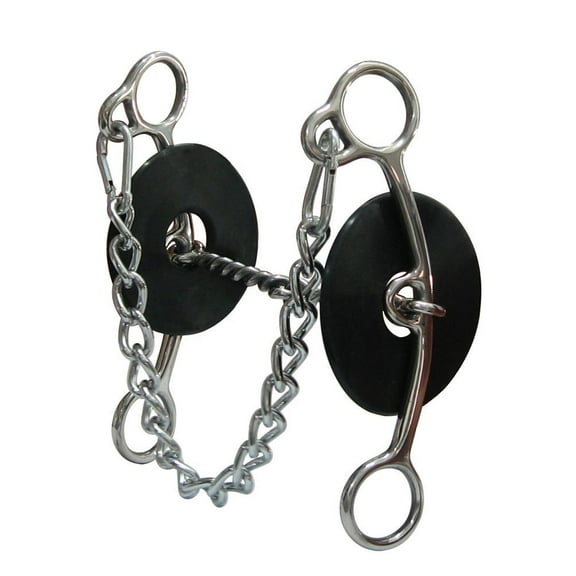 AJ Tack Lifter Gag Bit with Twisted Sweet Iron Mouth & Medium Shank