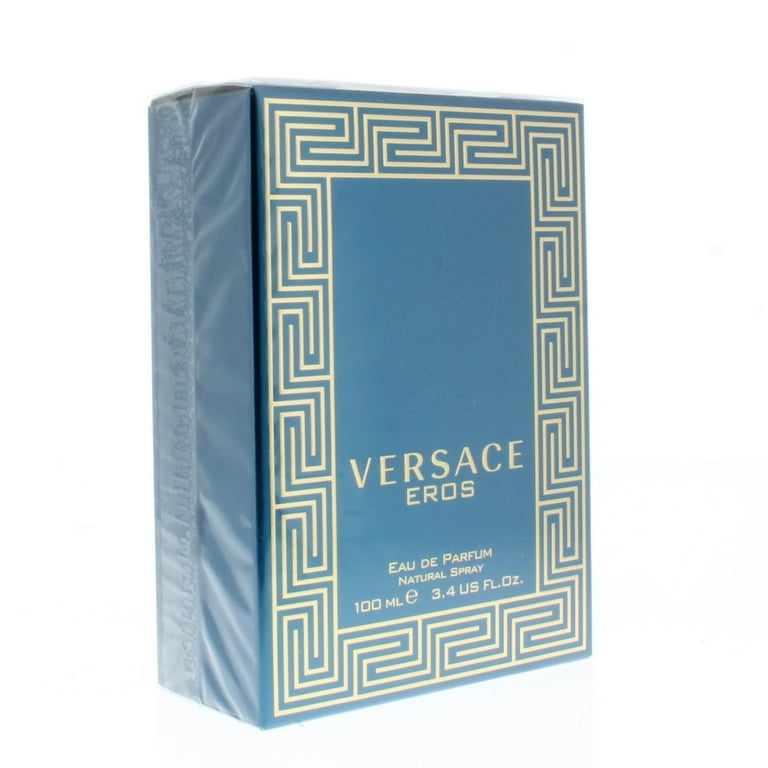 Versace Eros Eau De Parfum Spray for Men New Launch 2021, Amber Woody Fragrance, 3.4 Fl Oz