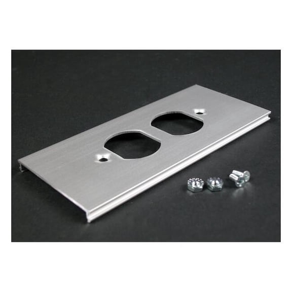 Wiremold Duplex Cover Plate,Gray,Aluminum AL3346D