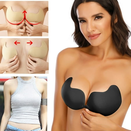 ALigoa Sticky Bras Backless Strapless Self Adhesive for Women  Invisible Push Up Lift-up Bra with Buckle design