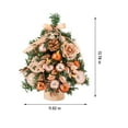 thumbnail image 3 of HOARBOEG Holiday products 13.78 Inch Mini Christmas Tree With LightsSmall Tabletop Flocked Christmas Tree With 30 LED Lights And Wooden Base Xmas Decorations For Holiday Party, 3 of 8