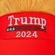 thumbnail image 2 of Trump 2024 Sombrero Con Pelo Ajustable Verano para El Hombres Mujeres () Rojo, 2 of 8