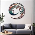 thumbnail image 2 of Colorful Crescent Moon Metal Wall Art, Boho Nature Steel Wall Hanging Decor, 2 of 8