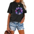 thumbnail image 2 of Anbech Sunflower Shirts for Women Graphic Tee Ladies Patriotic Tee Shirt Christian Top Short Sleeve, 2 of 7