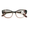 thumbnail image 2 of Women Cateye Progressive Clear Bifocal Reading glasses - No Line or Bubble - Zero Power on Top CR08 +2.75, 2 of 4