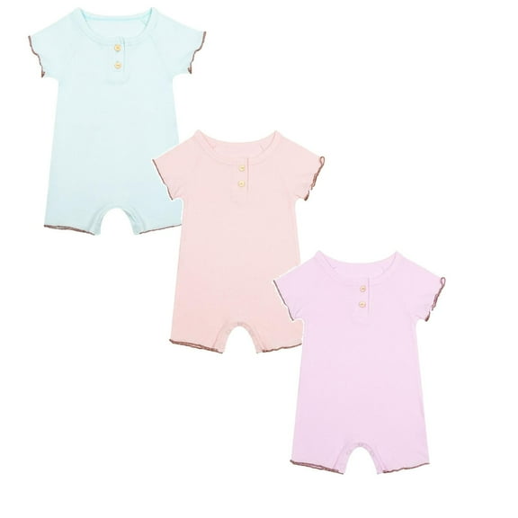 3 Packs Baby Clothes Baby Bodysuit Summer Outfit Comfortable Pajamas Romper Jumpsuit Newborn Baby Clothes 6 Months