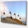 thumbnail image 2 of Traditional Greek Windmills Panorama - Landscape Canvas Art Print, 2 of 3