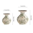 thumbnail image 2 of Florero floral chinoiserie verde, floreros de cerámica retro agrietados con hielo for decoración del hogar, 2 of 7