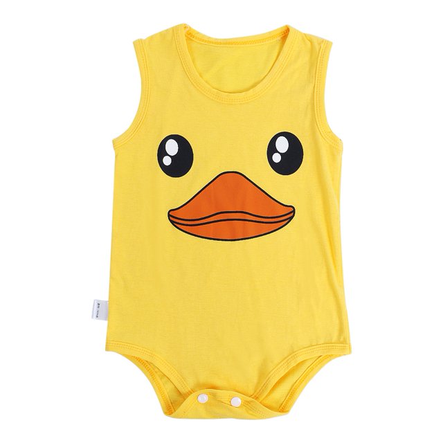 Body sin mangas para bebé Mono infantil Trajes de una pieza con lindo patrón de pato(66)