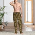 thumbnail image 2 of Yiaed Yellow Floral1 Print Men's Lounge Pants, Loose PJ Bottoms, Long Pajama Pants for Men-Large, 2 of 6