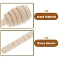 thumbnail image 4 of HERFIER 5pcs Wooden Honey Dipper Stirrer Honey Stir Sticks Honey Stirring Spoon Syrup Stirrer 5.9x0.79x0.79in, 4 of 9