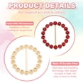 thumbnail image 3 of Uxcell 10Pcs Silk Scarf Ring Clip Bling Rhinestone T-Shirt Clips Tie Waist Knotted Buckle Rings Metal Circle Buckles for Women Red, 3 of 7