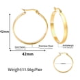 thumbnail image 2 of Pendientes de aro Jeyfull Gold, hipoalergénicos, gruesos, para mujer, 2 of 7